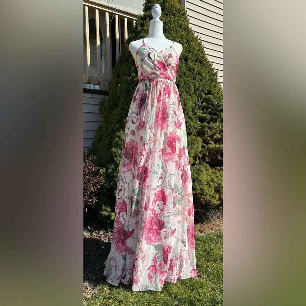 City Studio - Worn Once! Floral formal floor length dress